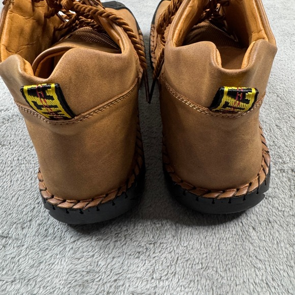 Salkin USA Mens Tan Leather Whipstitch Chukka Boots Brown 2108.47 Size 11-12 - Picture 11 of 12